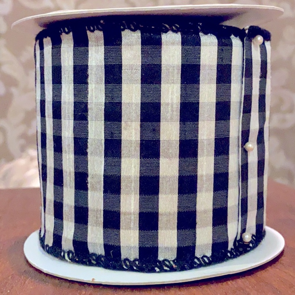 4” Wide Buffalo Checked Ribbon